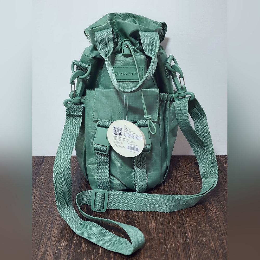 Blogilates Olive Green Water Bottle/Cooler Bag
